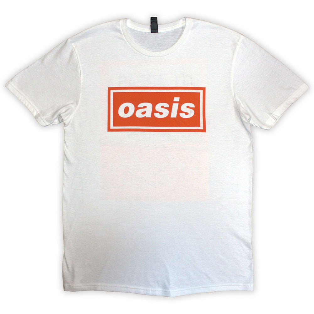 Oasis Unisex T-Shirt: Definitely Maybe AAA Pass (White) (Back Print)