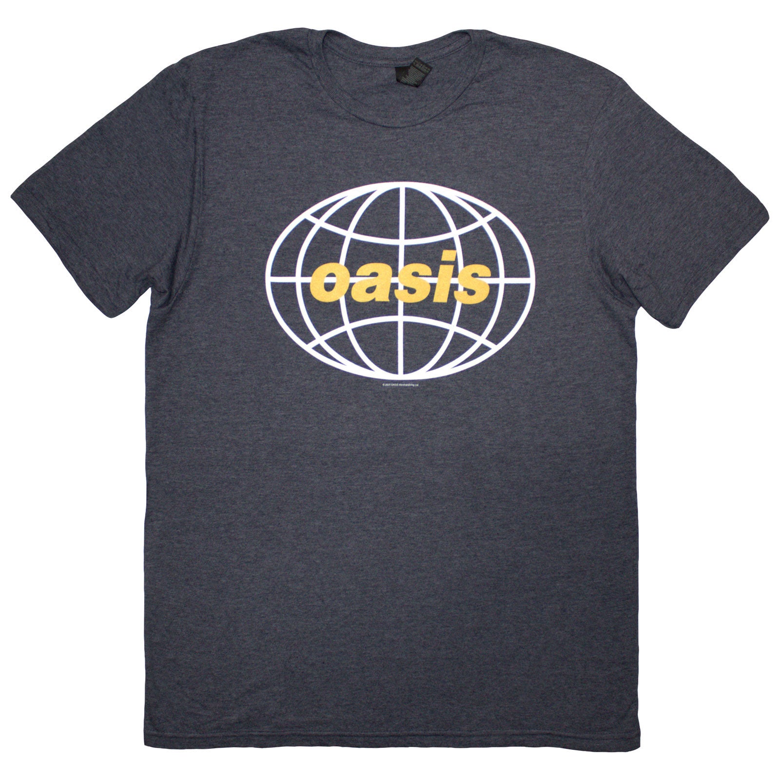 Oasis Unisex T-Shirt: Globe Logo (Navy Blue)
