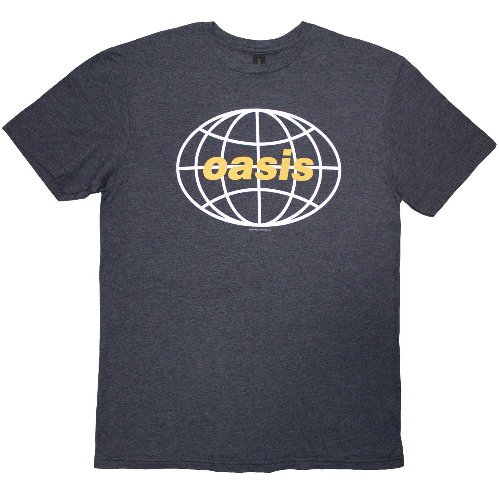 Oasis Unisex T-Shirt: 1998 World Tour - USA/Canada (Navy Blue) (Back Print)