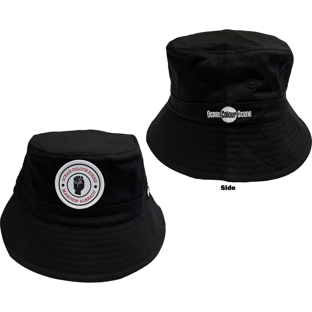 Ocean Colour Scene Unisex Bucket Hat: Marchin' Fist (Black)