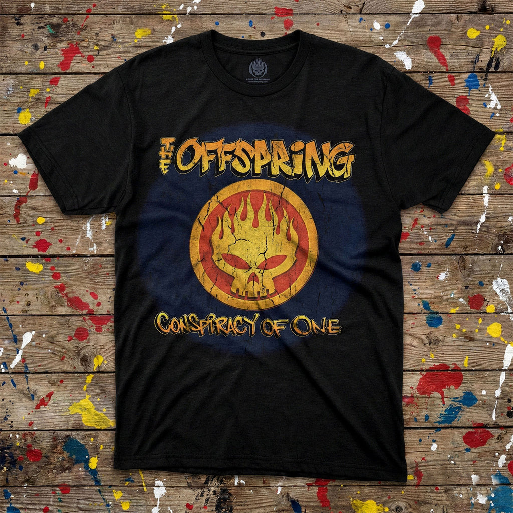 The Offspring Unisex Premium Carbon T-Shirt: Conspiracy Of One Tour '00 (Black) (Back Print)
