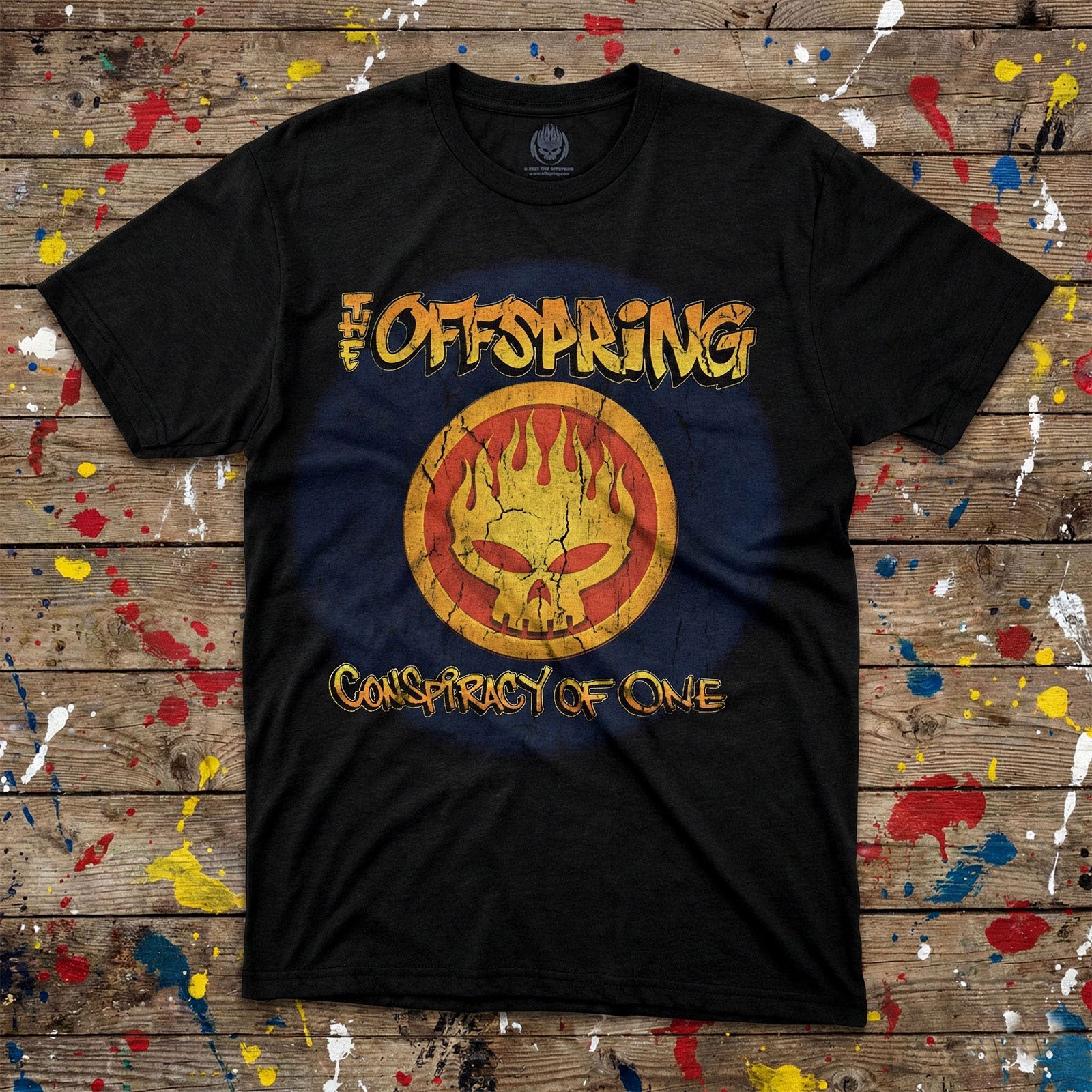 The Offspring Unisex Premium Carbon T-Shirt: Conspiracy Of One Tour '00 (Black) (Back Print)