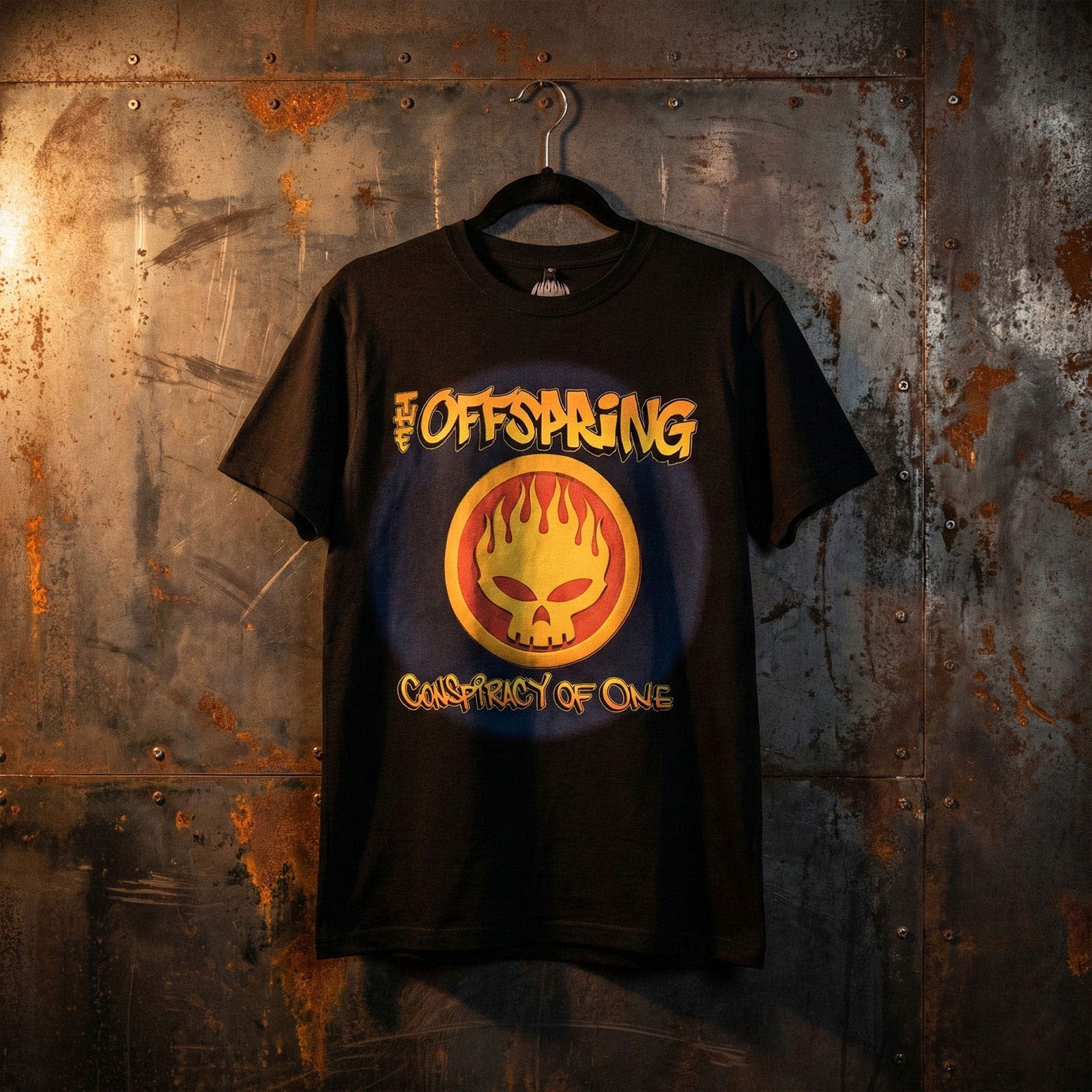 The Offspring Unisex Premium Carbon T-Shirt: Conspiracy Of One Tour '00 (Black) (Back Print)