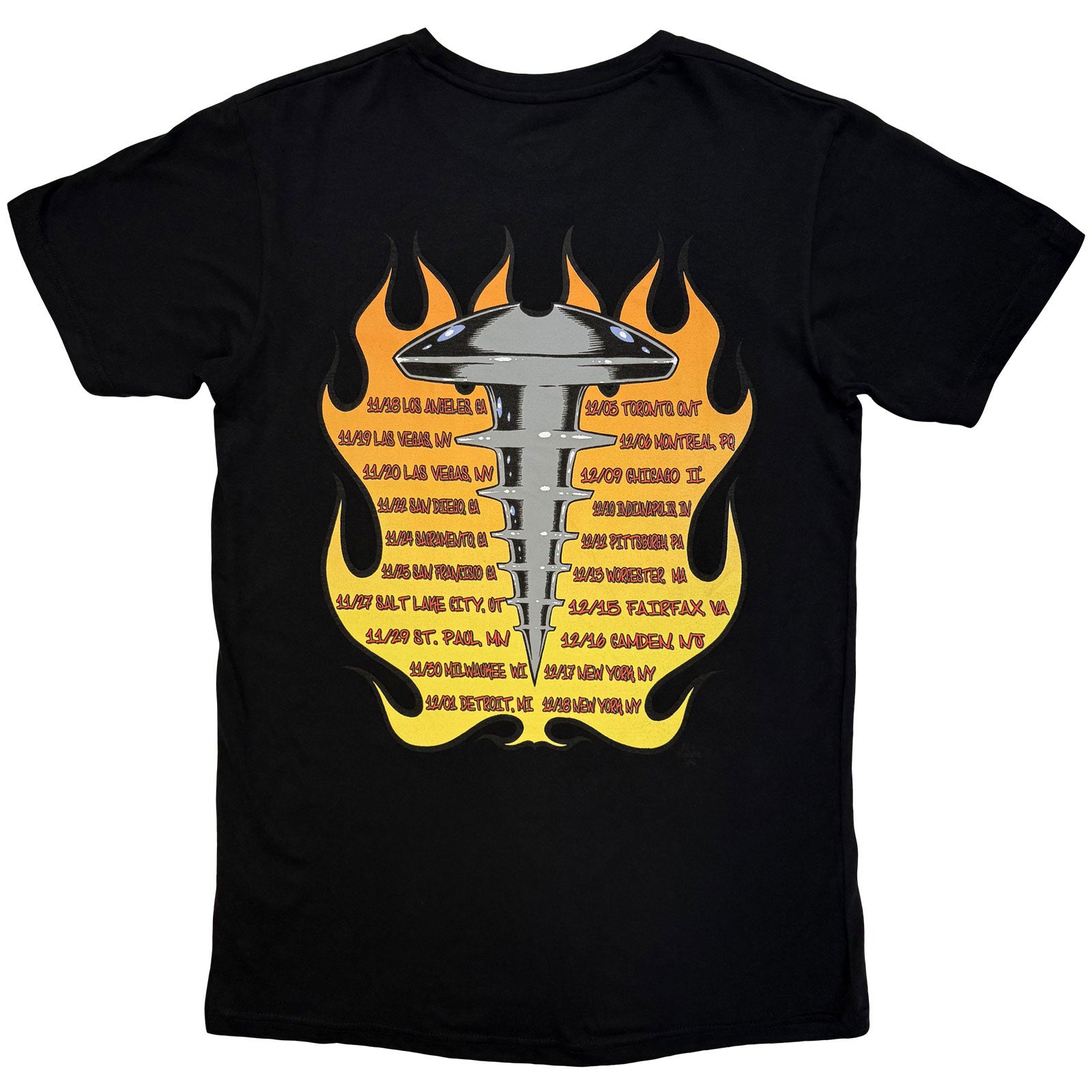 The Offspring Unisex Premium Carbon T-Shirt: Conspiracy Of One Tour '00 (Black) (Back Print)