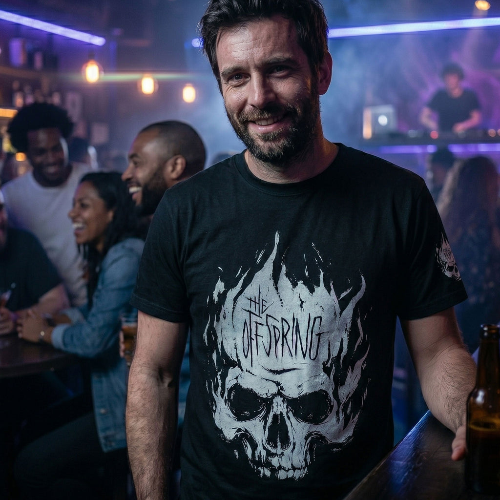 The Offspring Unisex Premium Carbon T-Shirt: Skull (Black)