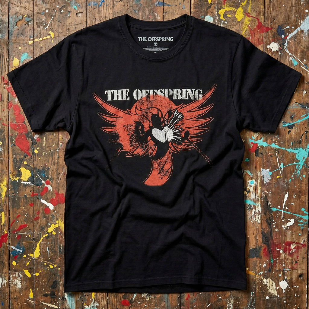 The Offspring Unisex Premium Carbon T-Shirt: Rise And Fall (Black) (Back Print)