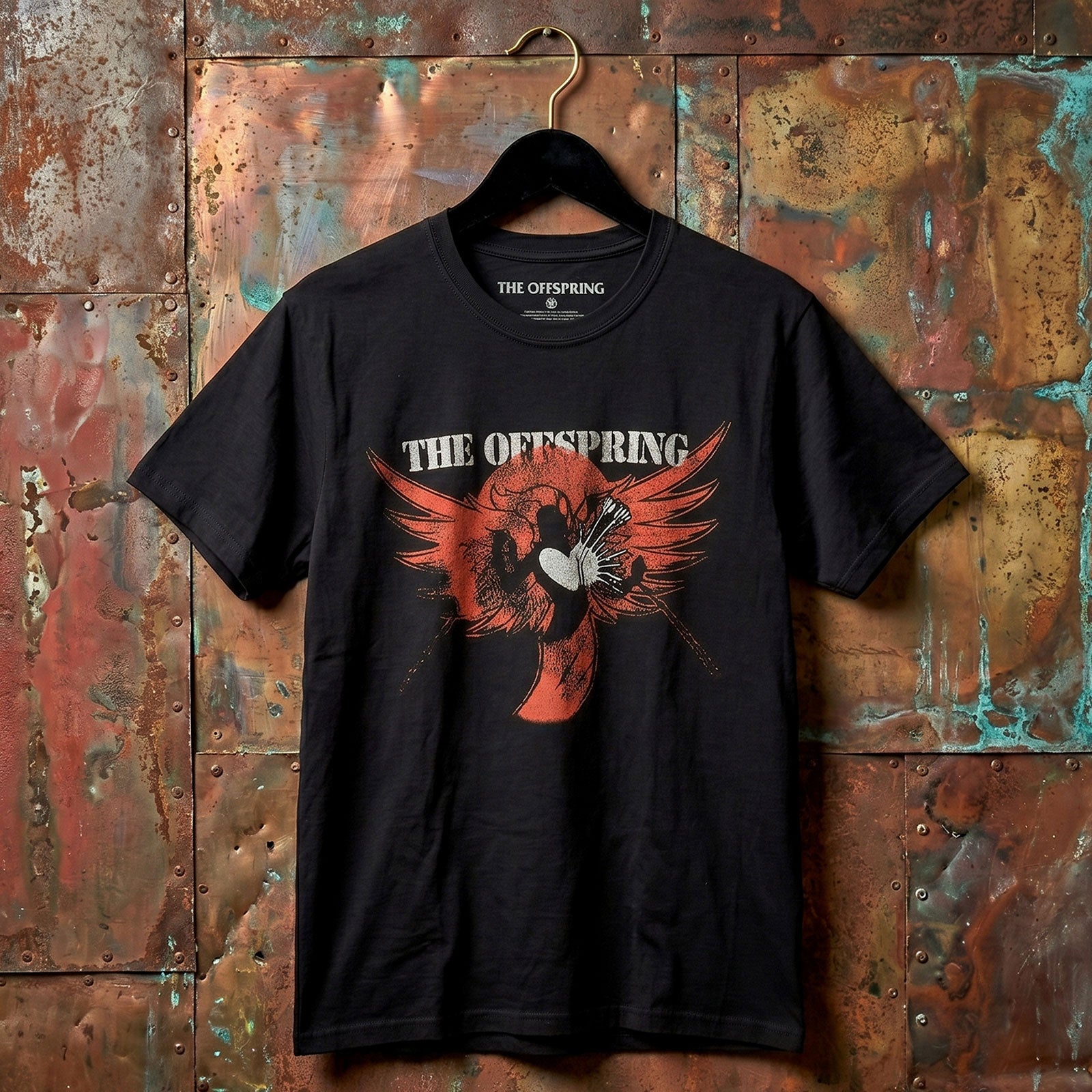 The Offspring Unisex Premium Carbon T-Shirt: Rise And Fall (Black) (Back Print)