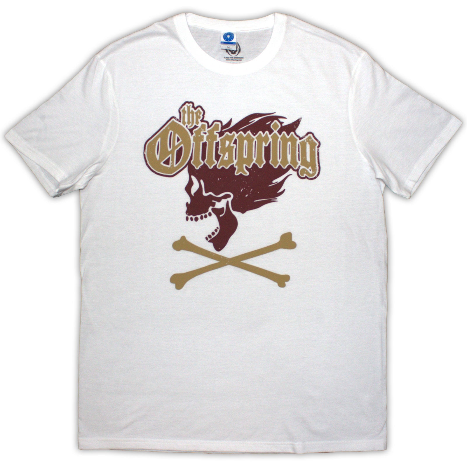 The Offspring Unisex T-Shirt: Screaming Skull (White)