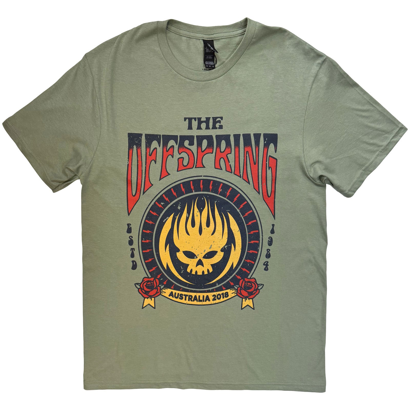 The Offspring Unisex T-Shirt: Australia 2018 (Green)