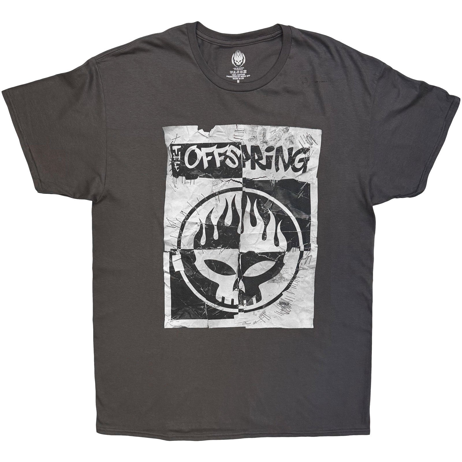 The Offspring Unisex T-Shirt: Ripped Sketched Poster (Charcoal Grey)