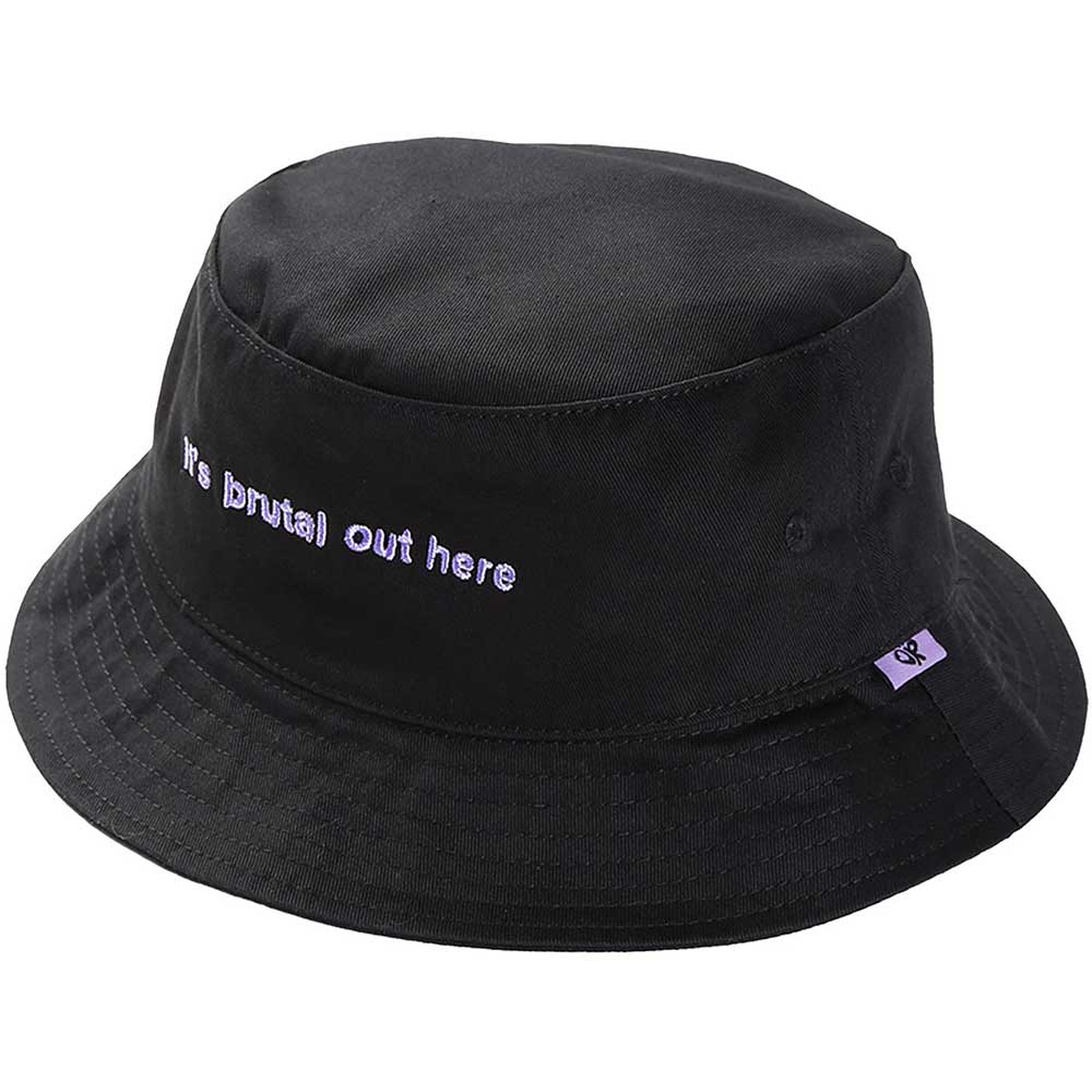 Olivia Rodrigo Unisex Bucket Hat: It's Brutal Out Here (Black) (Ex-Tour)