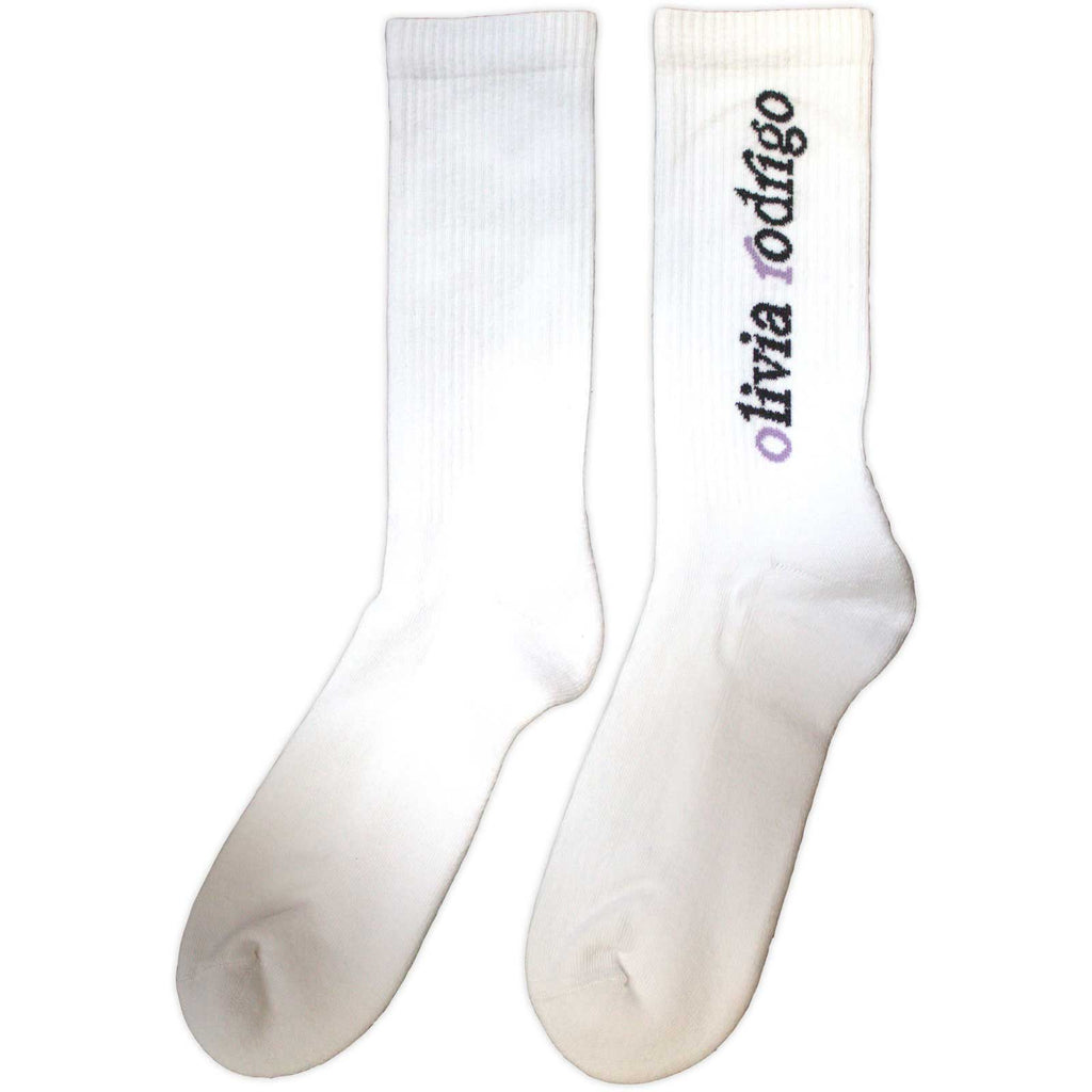 Olivia Rodrigo Unisex Terry Socks: Spill Your Guts (White) (UK Size 7 - 11)