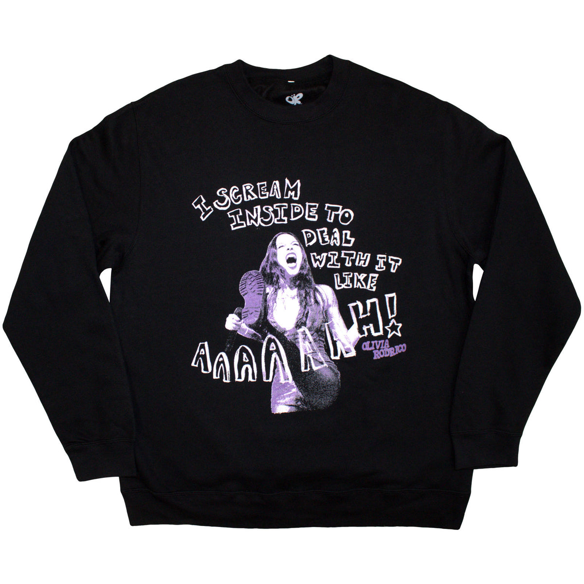 Olivia Rodrigo Unisex Sweatshirt: Scream Inside (Black)