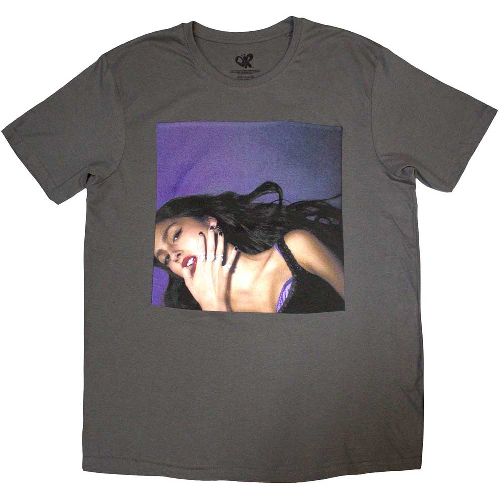 Olivia Rodrigo Unisex T-Shirt: Guts Album Cover (Charcoal Grey) (Back Print)