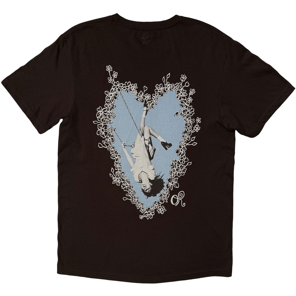 Olivia Rodrigo Unisex T-Shirt: Blue Daisy Heart (Brown) (Back Print)