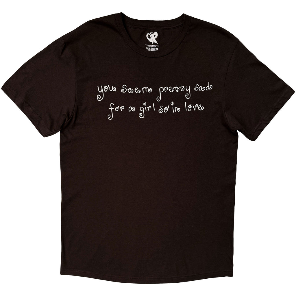 Olivia Rodrigo Unisex T-Shirt: Blue Daisy Heart (Brown) (Back Print)