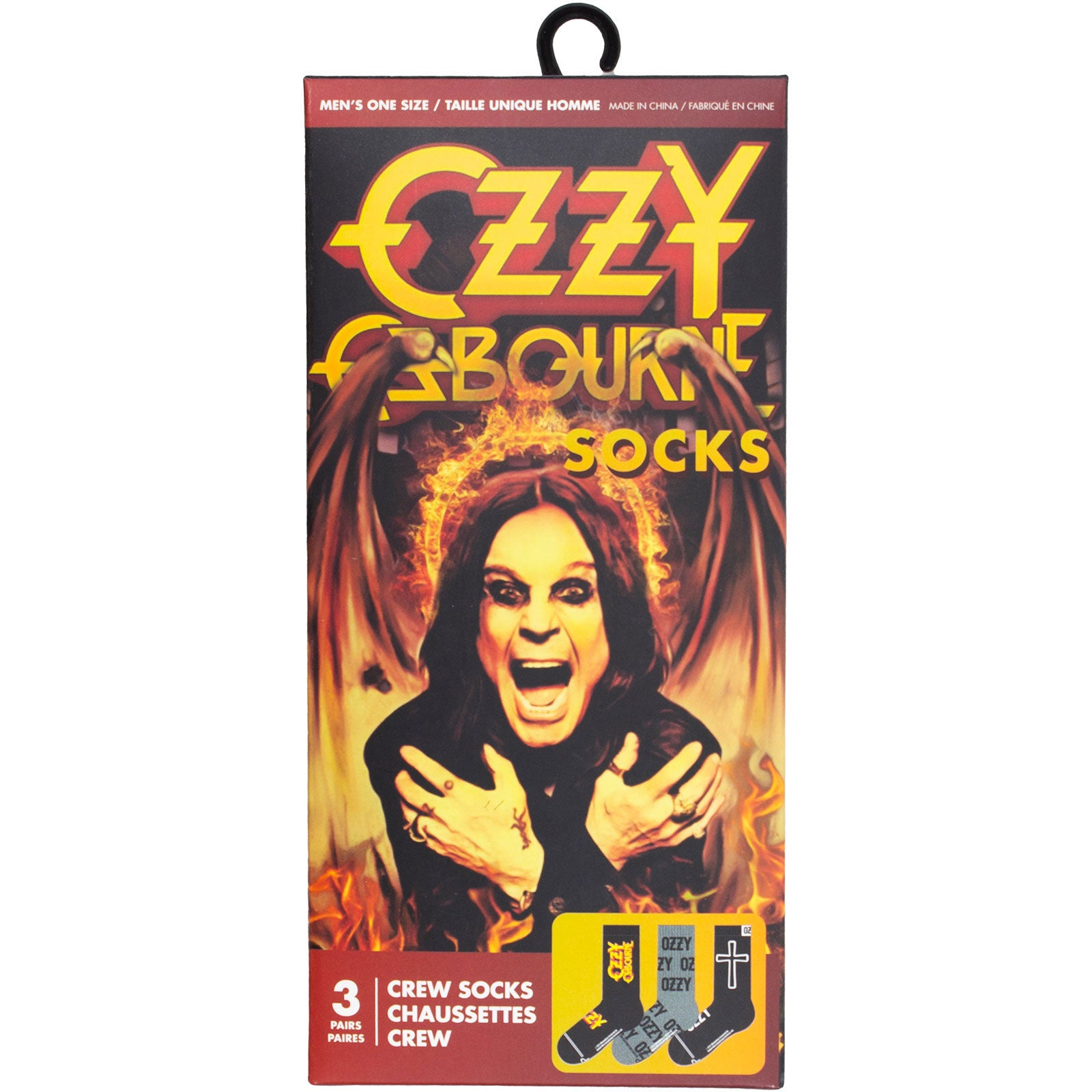 Ozzy Osbourne Unisex Sock Gift Box: Logos (Multicolour)  (UK Size 6.5 - 11)