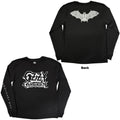 Ozzy Osbourne Unisex 2 In 1 Layered Long Sleeve T-Shirt: Tattoo Bat (Black) (Back Print)