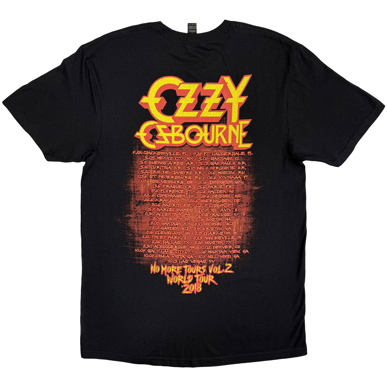 Ozzy Osbourne Unisex T-Shirt: No More Tears Vol. 2. (Black) (Back Print)