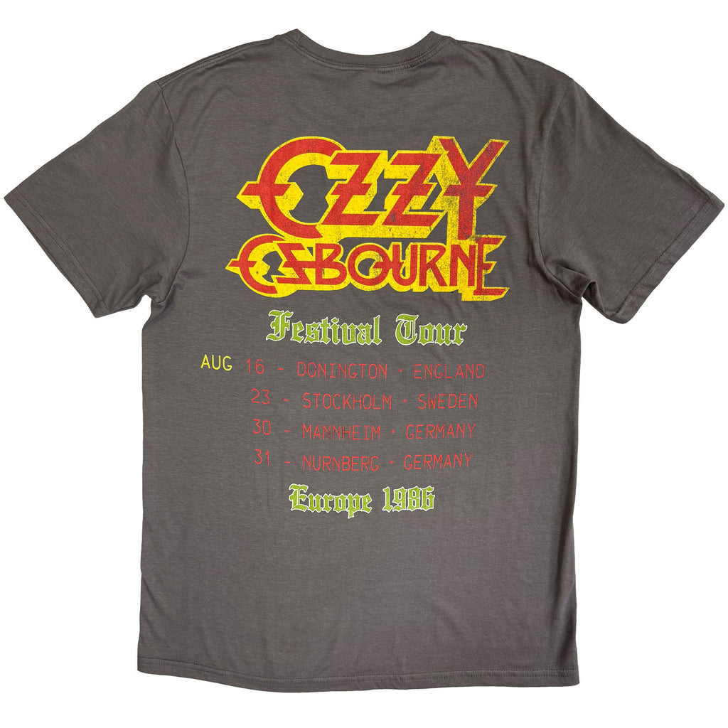Ozzy Osbourne Unisex T-Shirt: Ultimate Remix (Charcoal Grey) (Back Print)