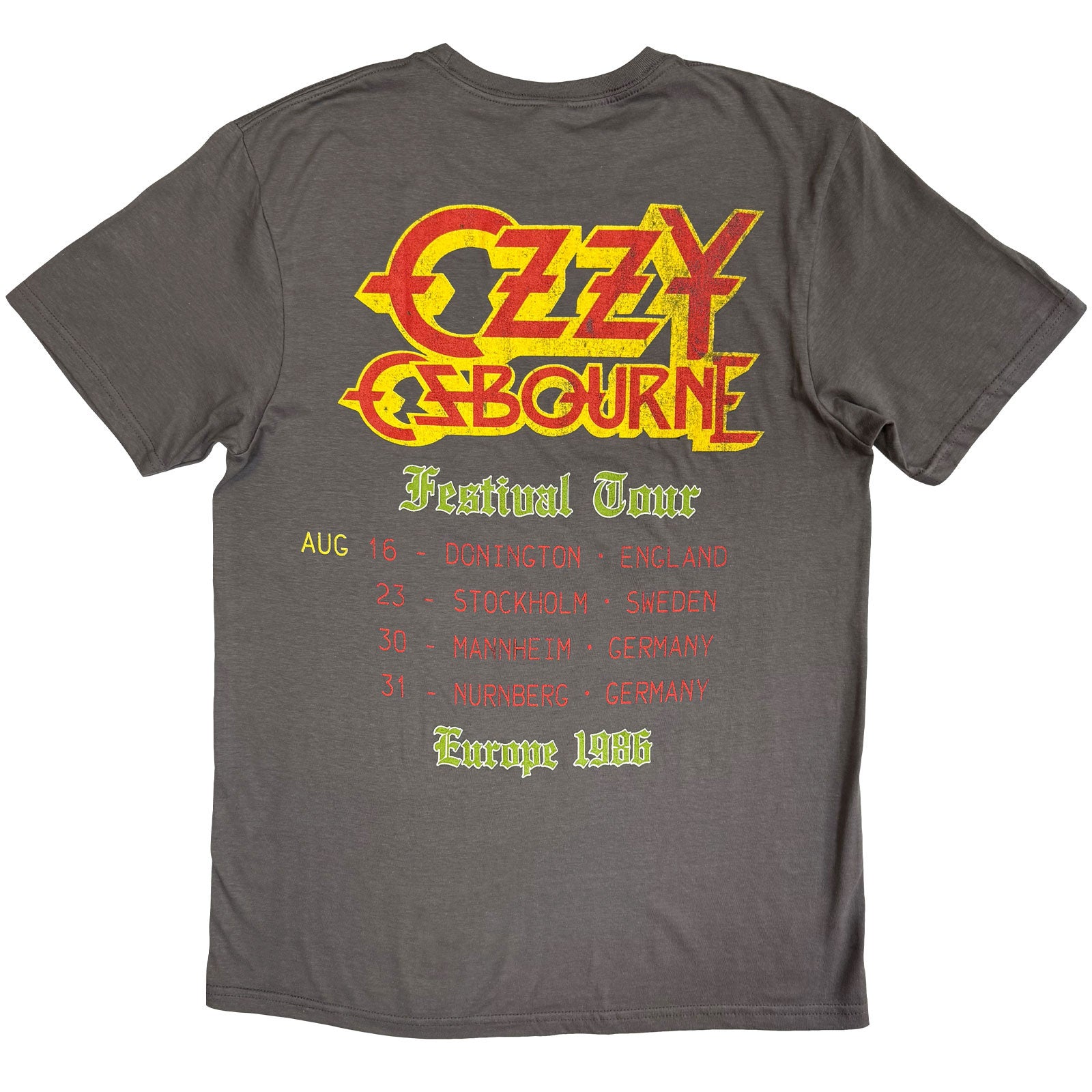 Ozzy Osbourne Unisex T-Shirt: Ultimate Remix (Charcoal Grey) (Back Print)