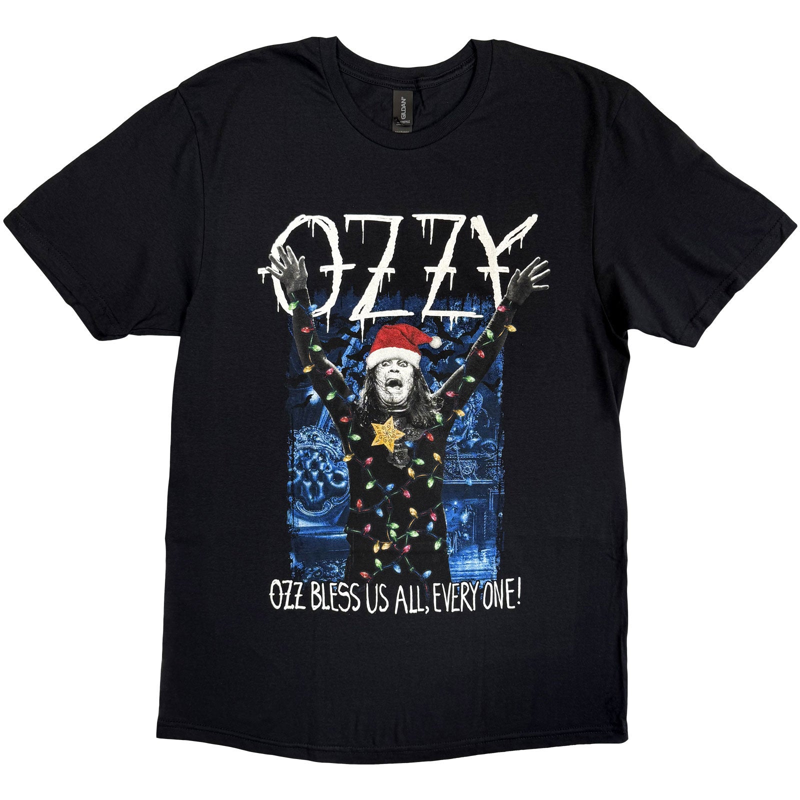 Ozzy Osbourne Unisex T-Shirt: Arms Out Holiday (Black)