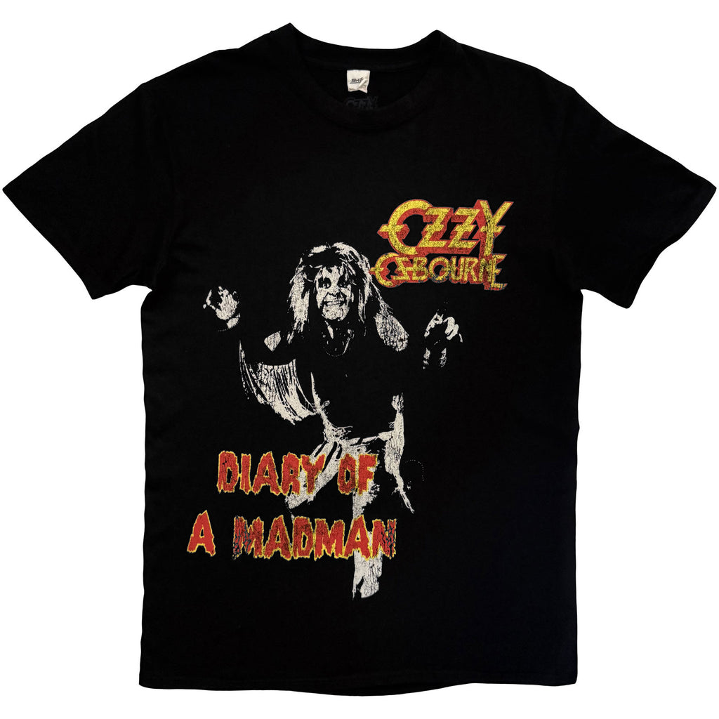 Ozzy Osbourne Unisex T-Shirt: Diary Of A Madman Tribute (Black) (Back Print)