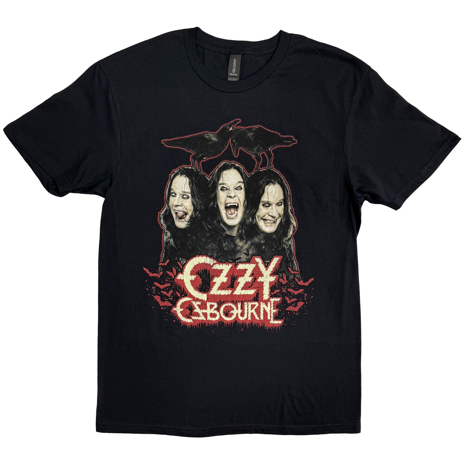 Ozzy Osbourne Unisex T-Shirt: Crows & Bars (Black)