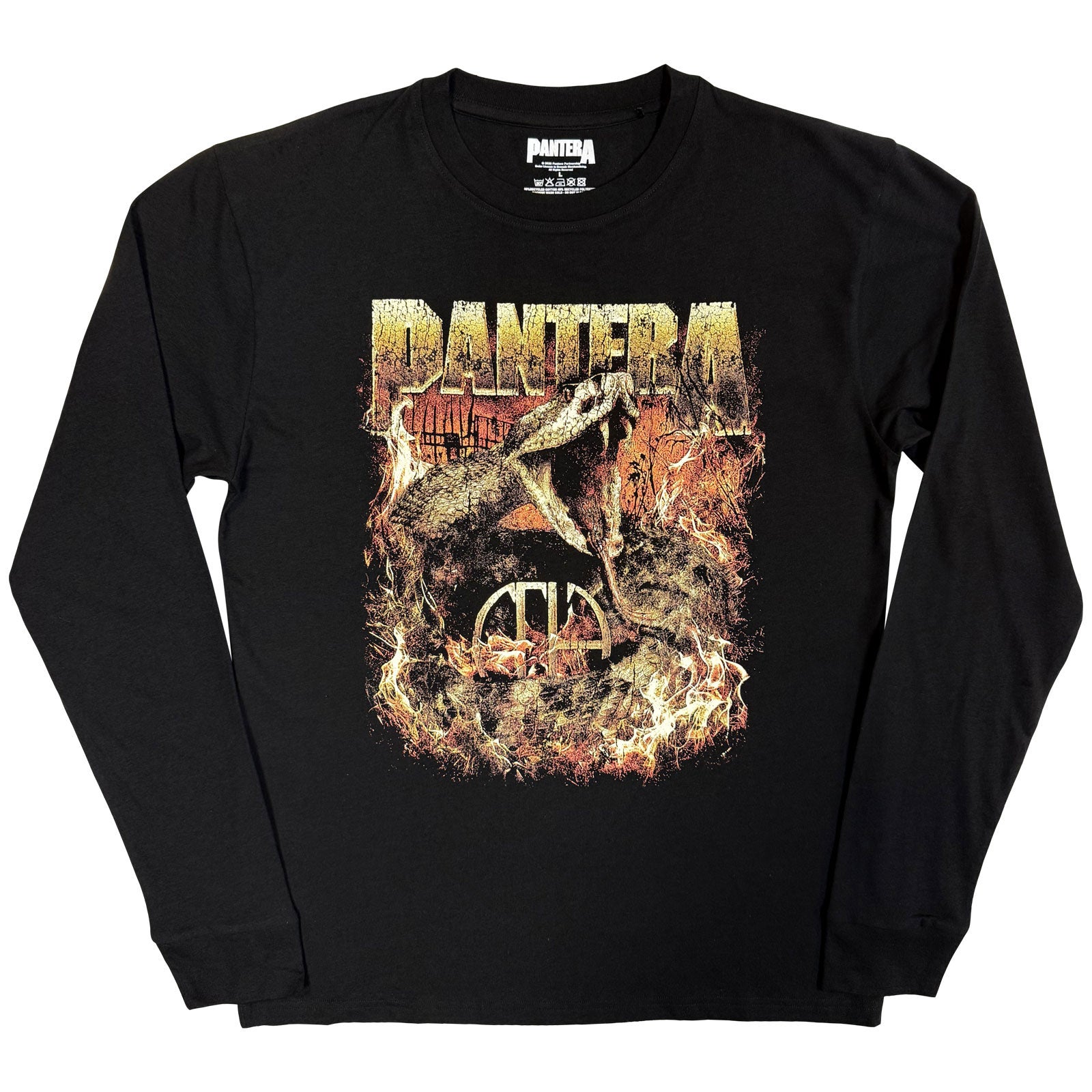 Pantera Unisex Long Sleeve T-Shirt: World Domination Tour (Black) (Back Print)