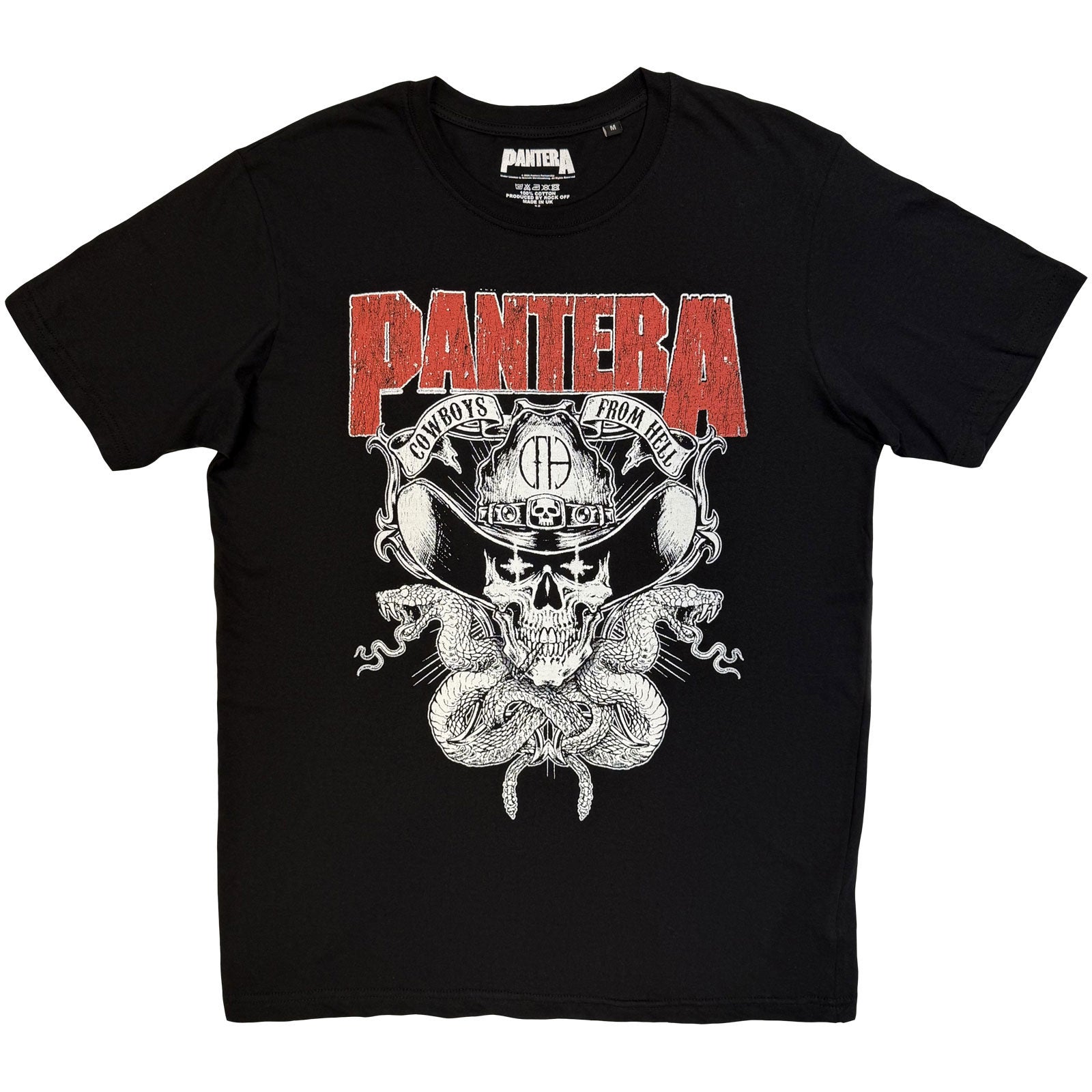 Pantera Unisex T-Shirt: Snake Skull (Black)