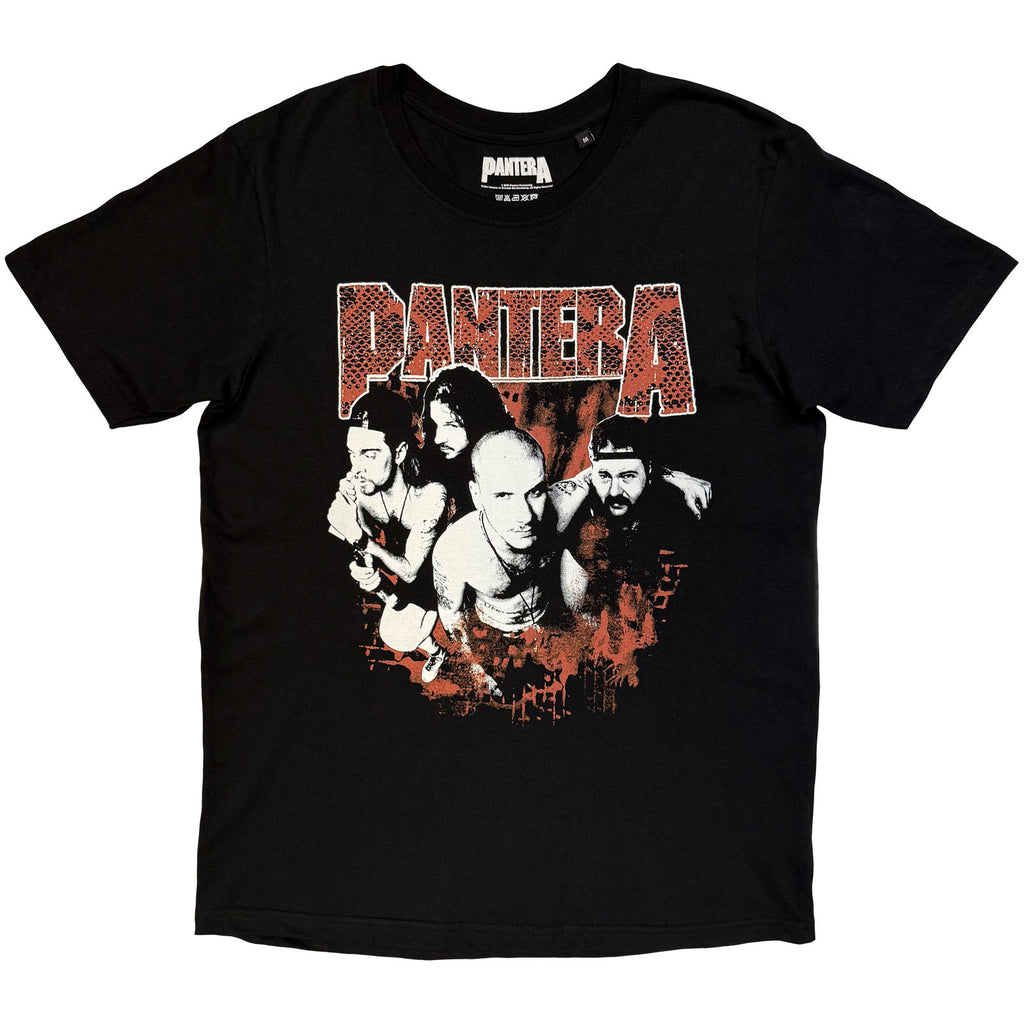 Pantera Unisex T-Shirt: Cowboys From Hell Snake (Black) (Back Print)