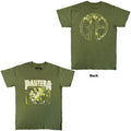 Pantera Unisex T-Shirt: Green Logo (Green) (Back Print)