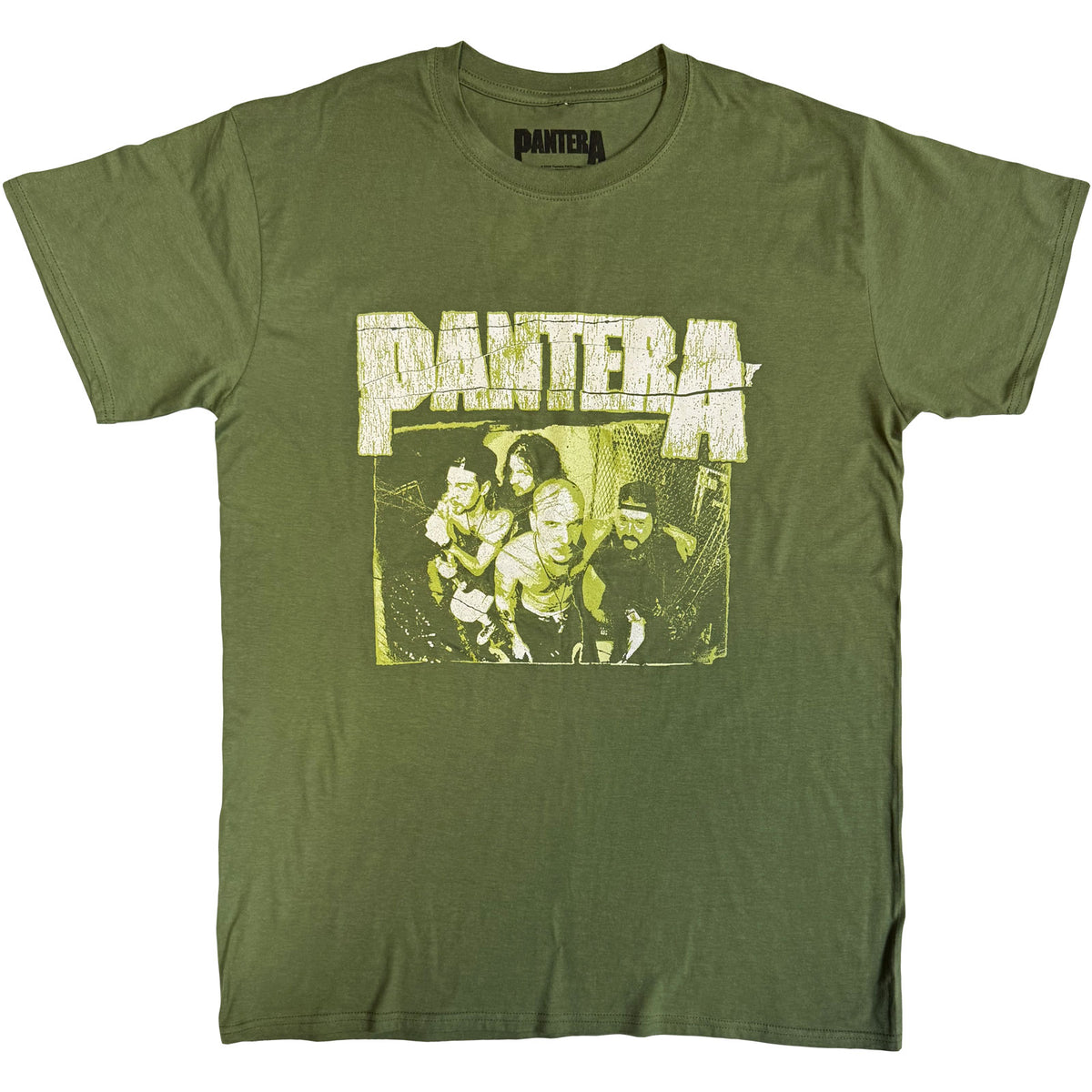 Pantera Unisex T-Shirt: Green Logo (Green) (Back Print)