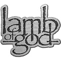 Lamb Of God Pin Badge: Logo (White)