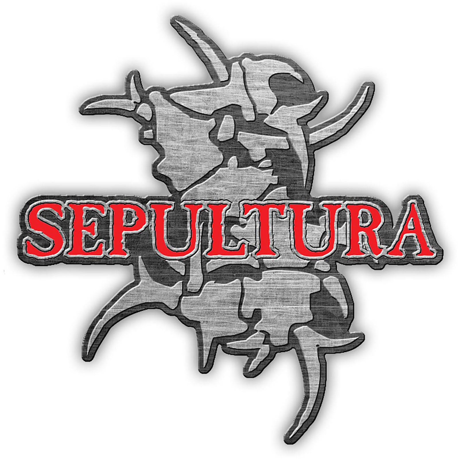 Sepultura Pin Badge: Logo & Tribal S