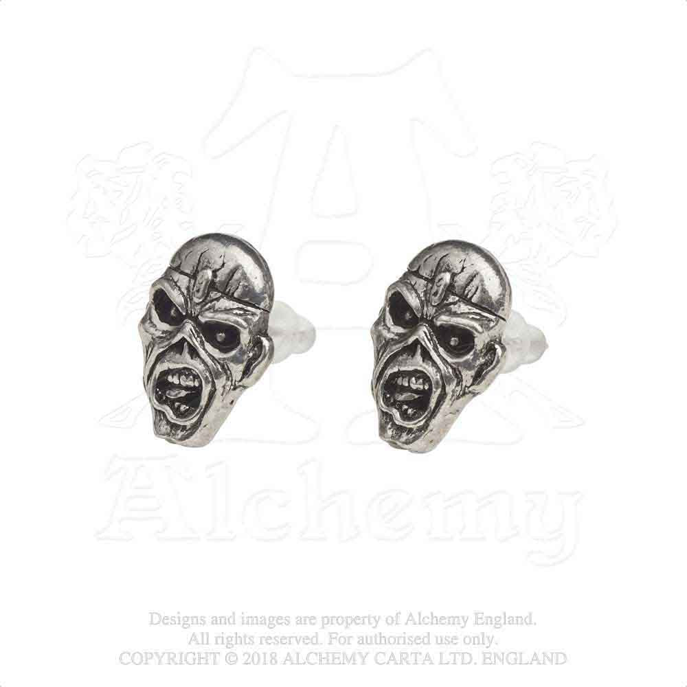 Iron Maiden Stud Earrings: Piece of Mind Eddie