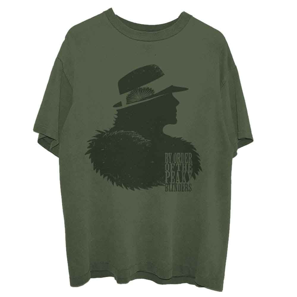 Peaky Blinders Unisex T-Shirt: Polly Outline (Green)