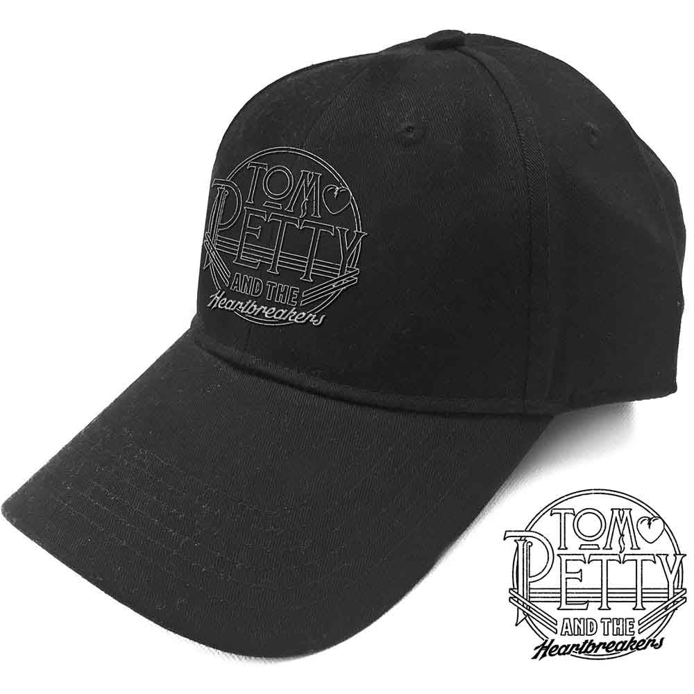 Tom Petty & The Heartbreakers Unisex Baseball Cap: Circle Logo (Black)
