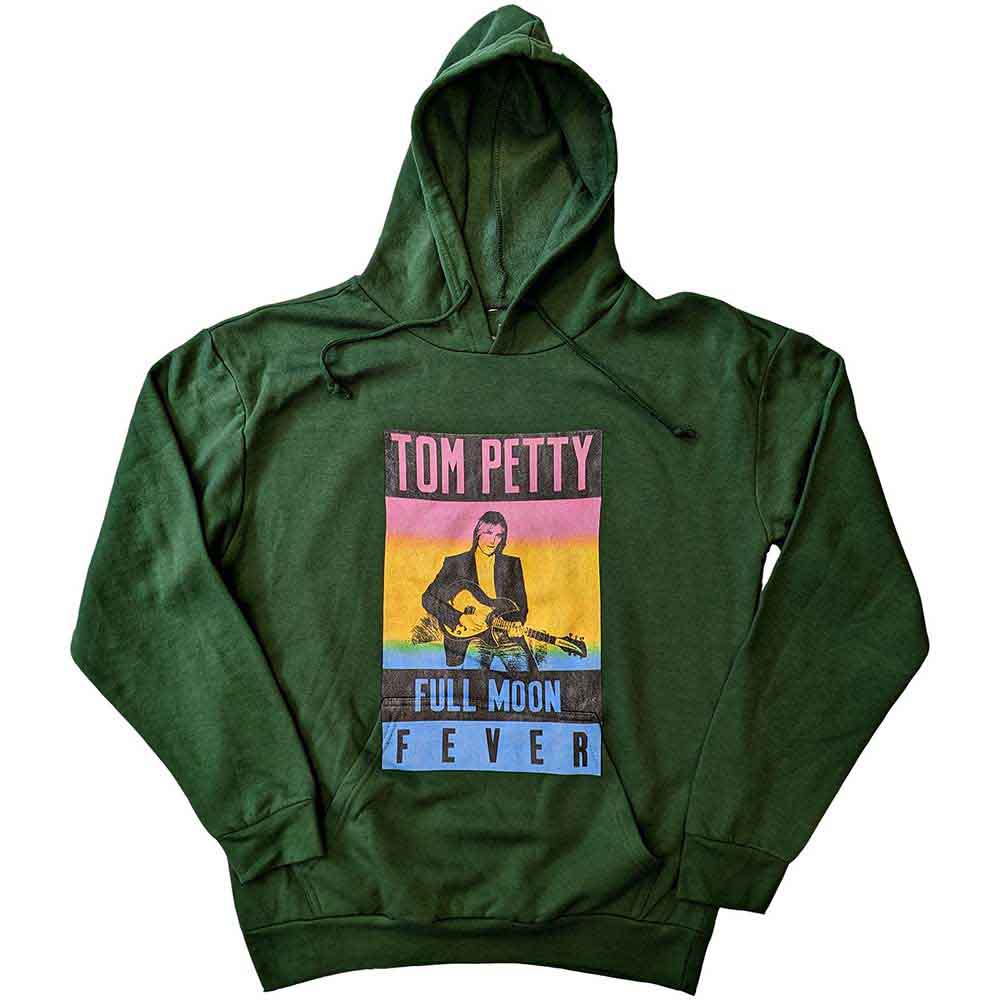 Tom Petty & The Heartbreakers Unisex Pullover Hoodie: Full Moon Fever (Green)