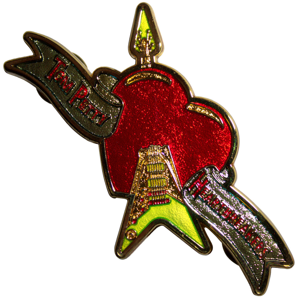 Tom Petty & The Heartbreakers Pin Badge: Flying Heart