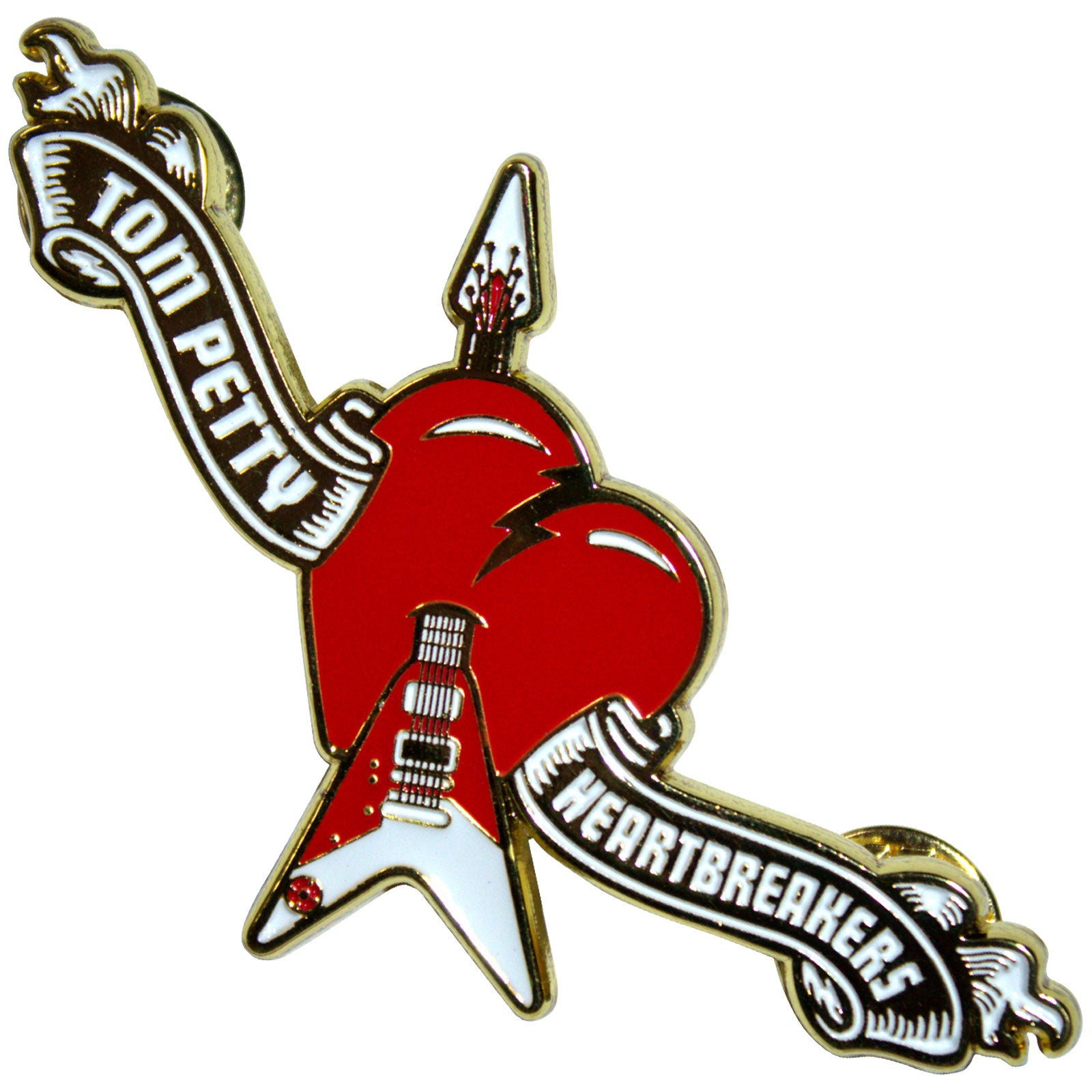 Tom Petty & The Heartbreakers Pin Badge: Heart Logo