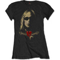 Tom Petty & The Heartbreakers Ladies T-Shirt: Shades & Logo (Black)