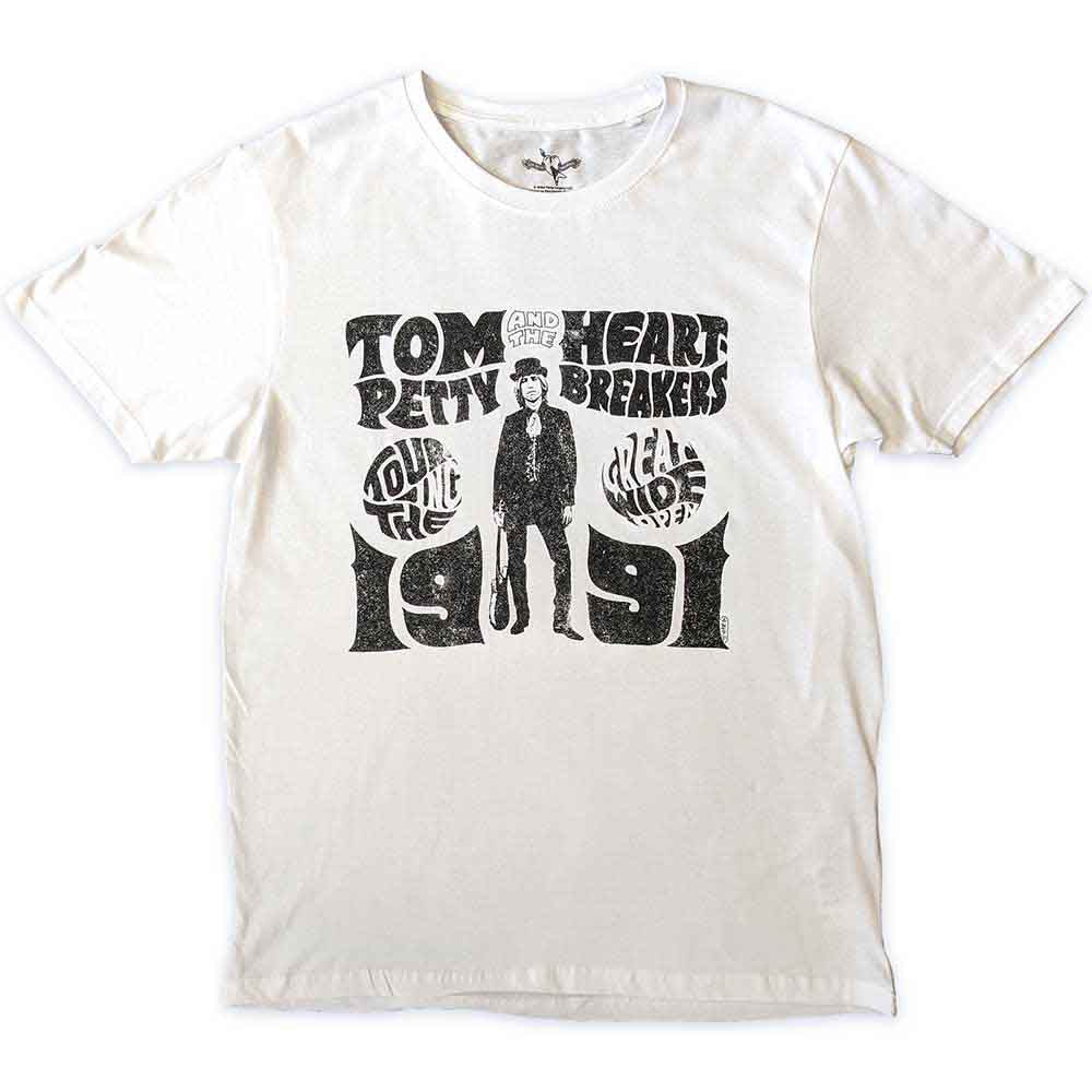 Tom Petty & The Heartbreakers Unisex T-Shirt: Great Wide Open Tour (White)