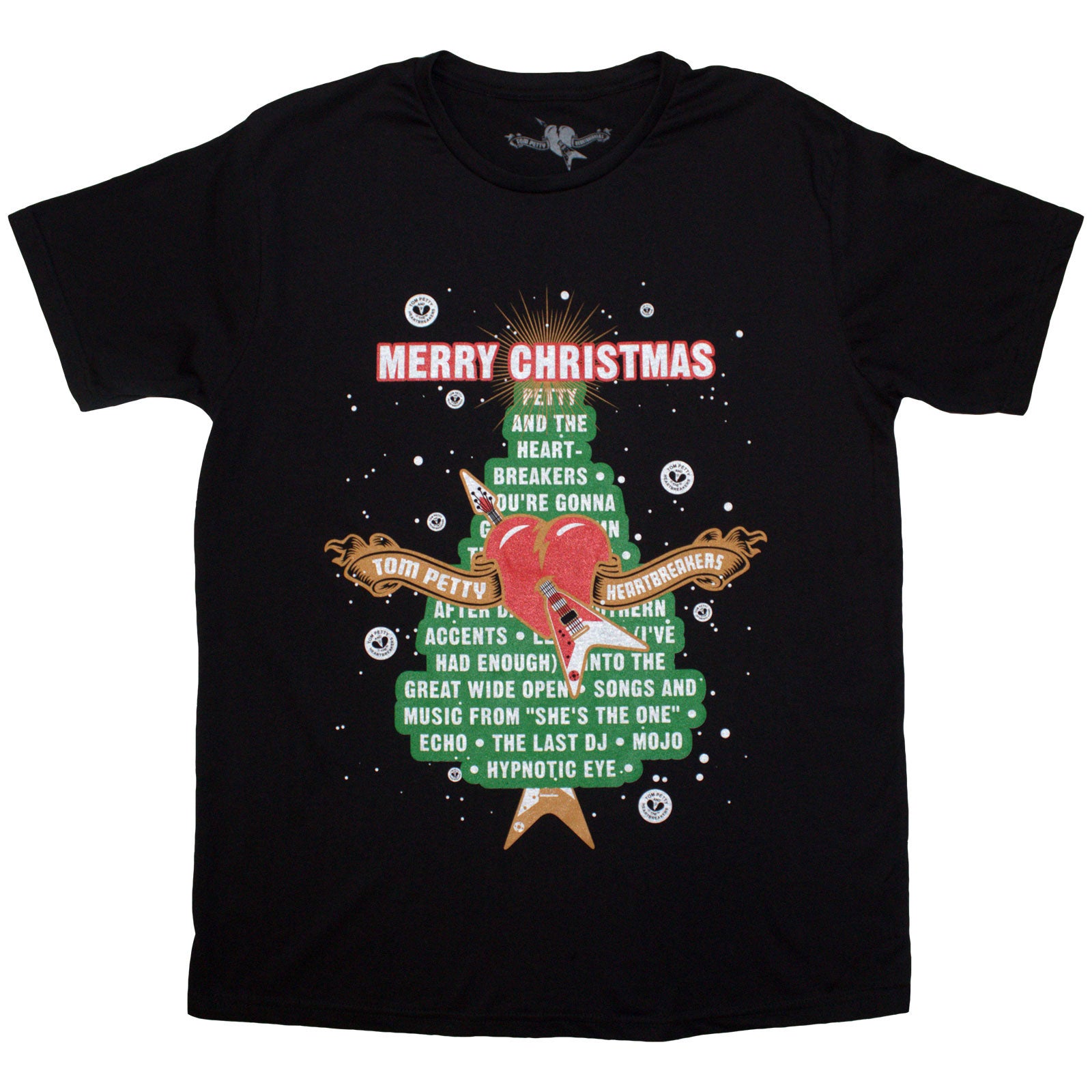 Tom Petty & The Heartbreakers Unisex T-Shirt: Merry Christmas (Black)