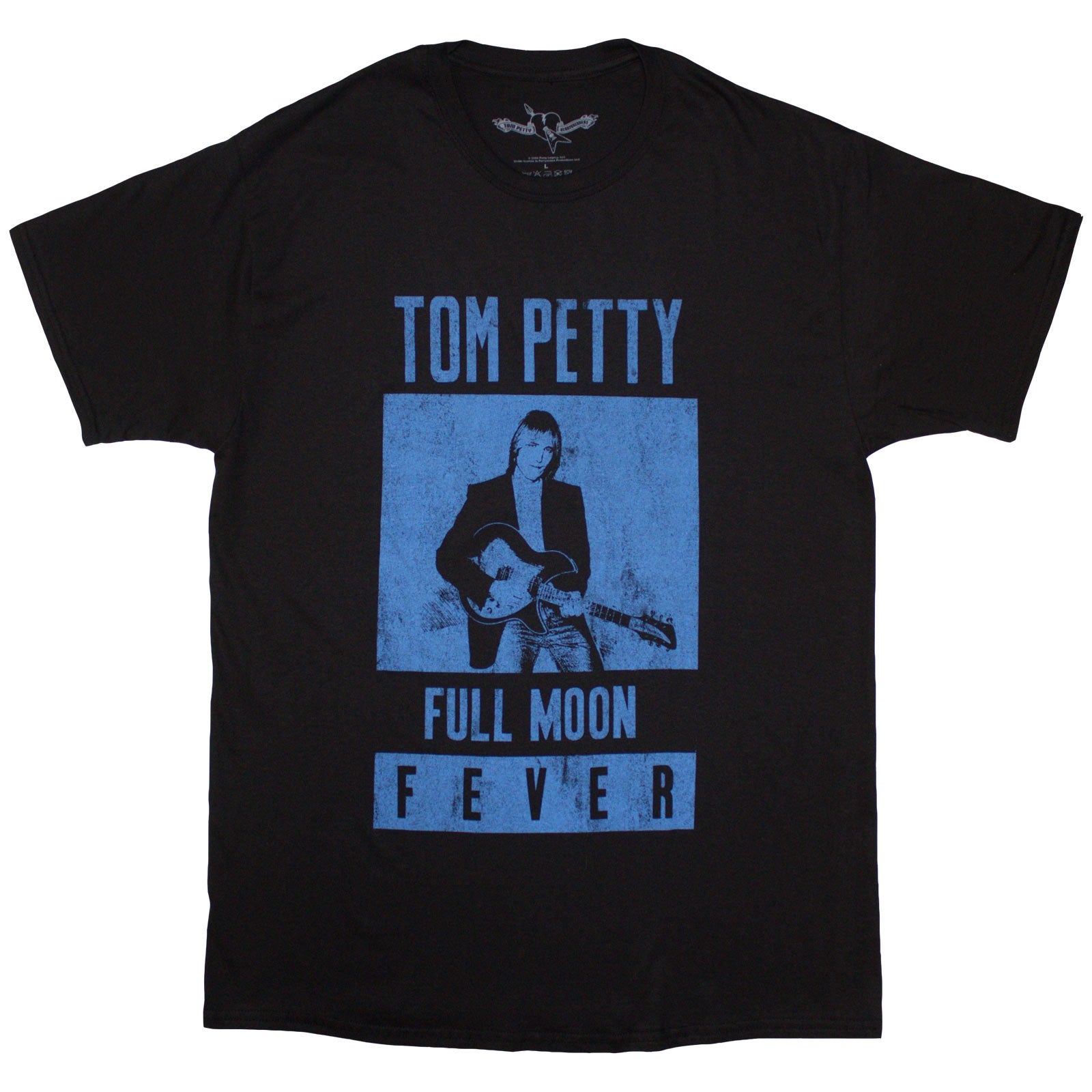 Tom Petty & The Heartbreakers Unisex T-Shirt: Full Moon Fever Blue (Black)