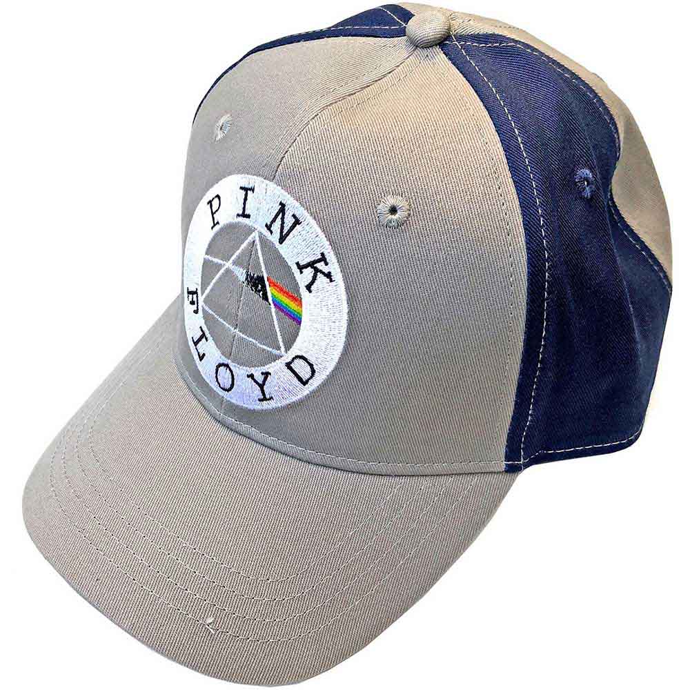 Pink Floyd Unisex Baseball Cap: Circle Logo (Grey & Navy Blue) (2-Tone)