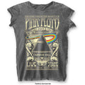 Pink Floyd Ladies Burnout T-Shirt: Carnegie Hall (Charcoal Grey)