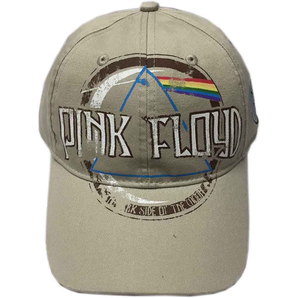 Pink Floyd Unisex Baseball Cap: Dark Side of the Moon Album Distressed (Sand)