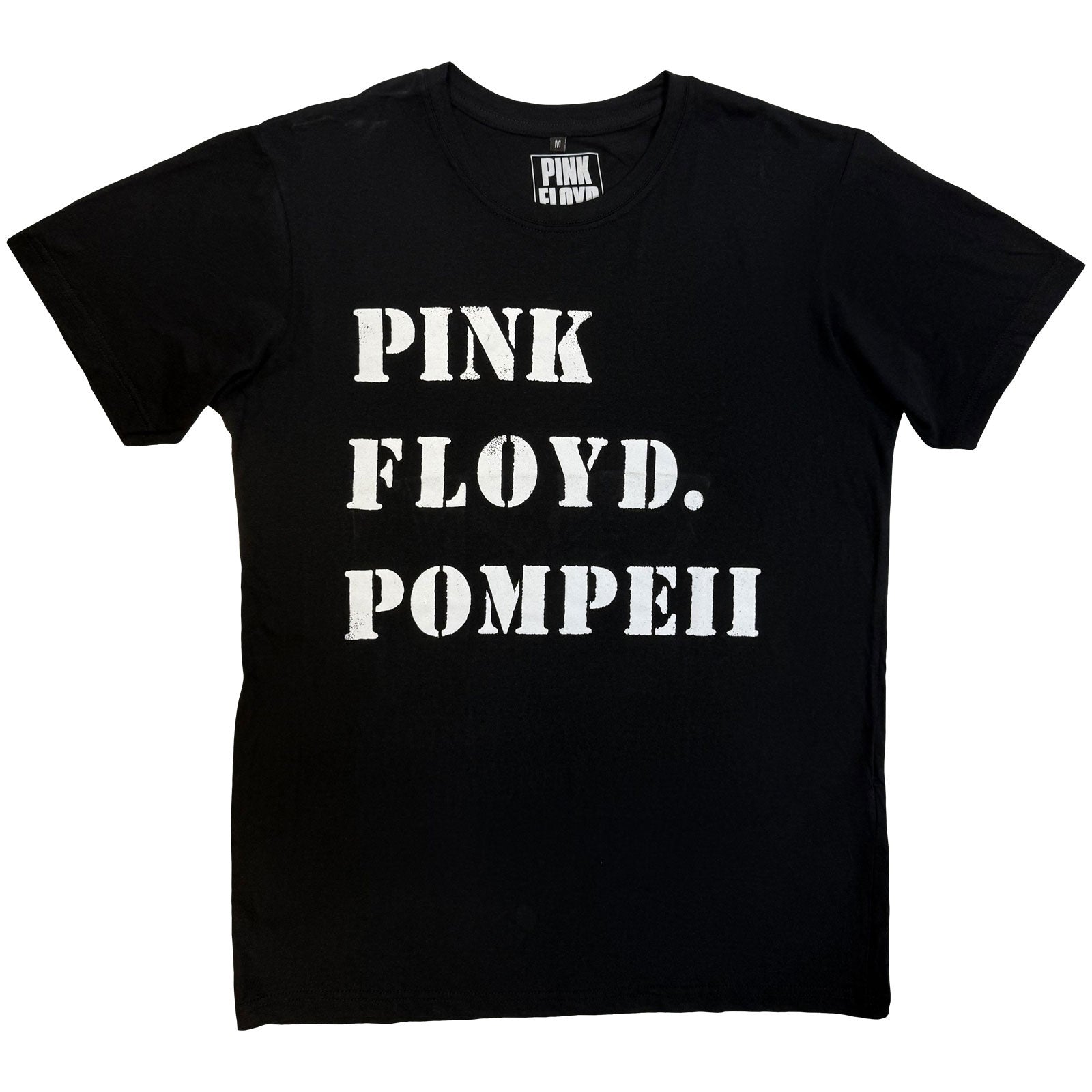 Pink Floyd Unisex Premium Carbon T-Shirt: Pompeii Stencil (Black)