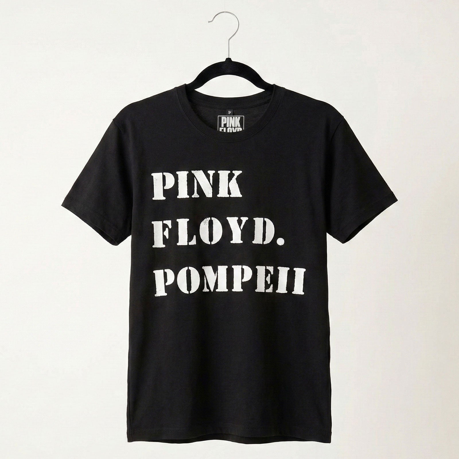 Pink Floyd Unisex Premium Carbon T-Shirt: Pompeii Stencil (Black)